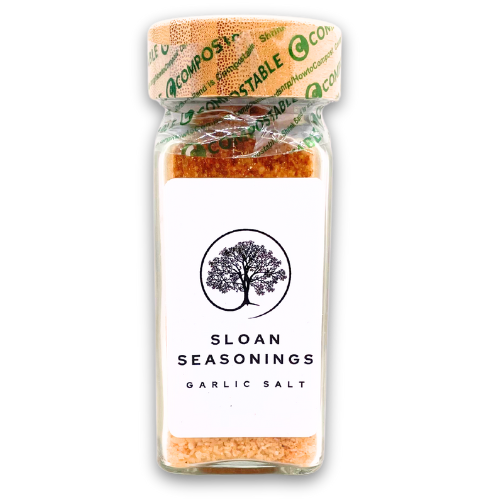 Sloan Seasoning Salt 3.6 oz Single Glass jar with Bamboo Lid