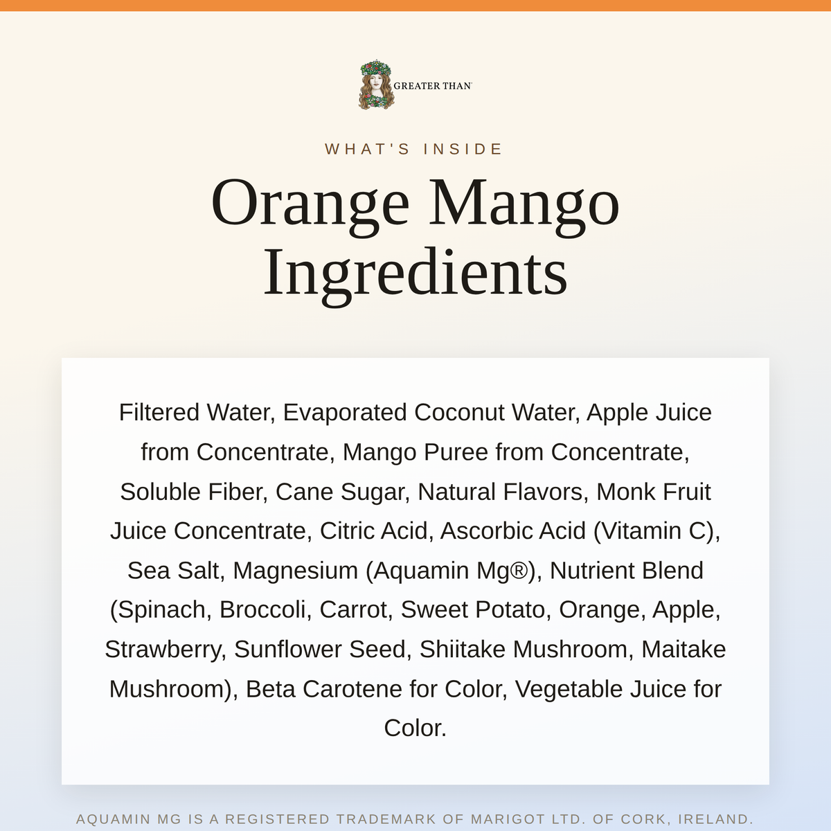 Orange Mango: Coconut Water and Real Fruit Juice with Electrolytes, Vitamins and Fiber