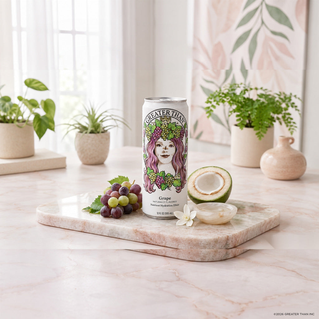 Grape: Coconut Water and Real Fruit Juice with Electrolytes, Vitamins and Fiber