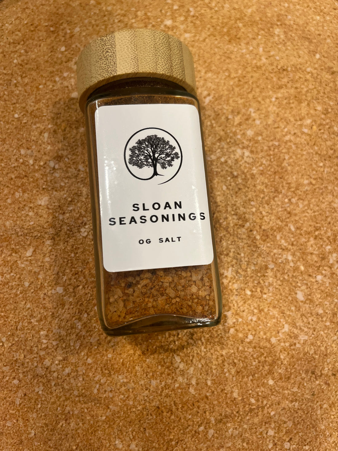 Sloan Seasonings Salt Jar with Bamboo Lid