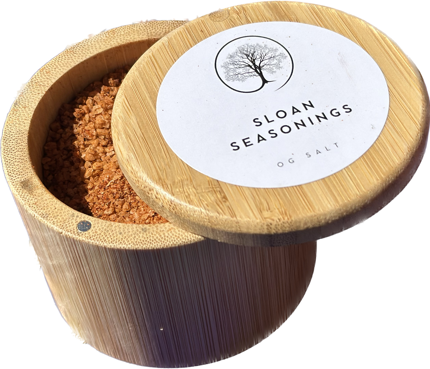 Chef's Totally Bamboo Salt Cellar with Sloan Seasonings Salt 5 oz