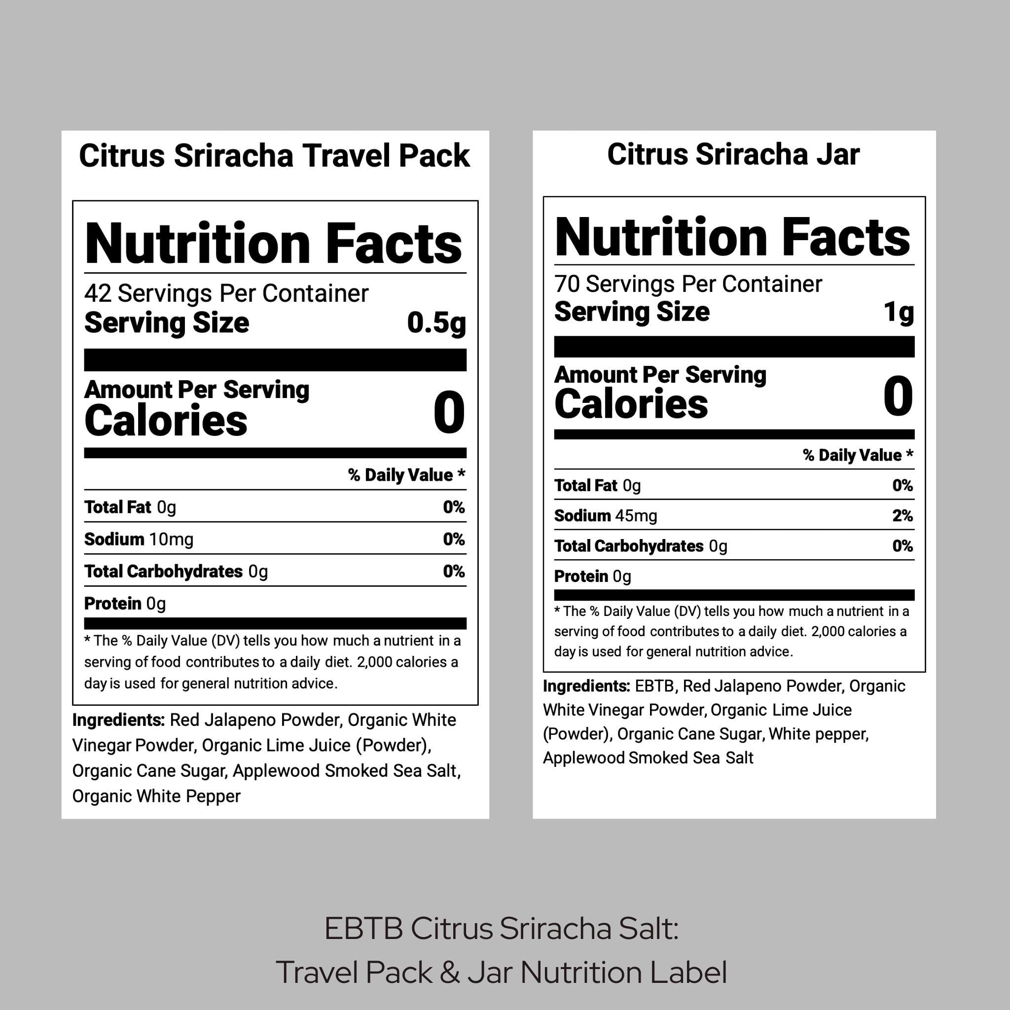 EBTB Citrus Sriracha Blend Clean Seasoning – No Fillers, Organic Cane Sugar & High-Quality Spices
